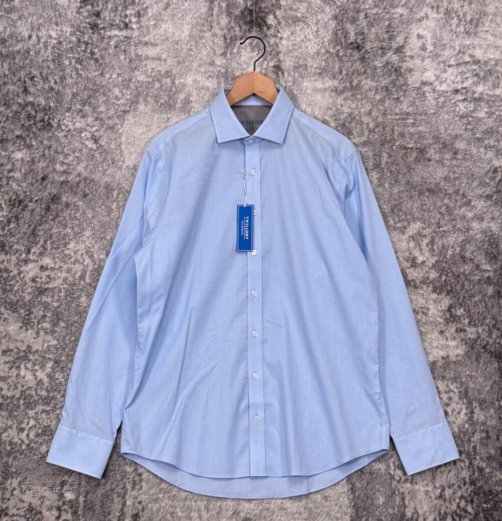 New Twillory Shirt 16.5 Mens Trim Fit Long Sleeve Performance Button Down